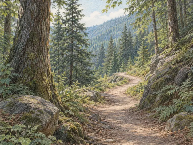 A path leading through a forest