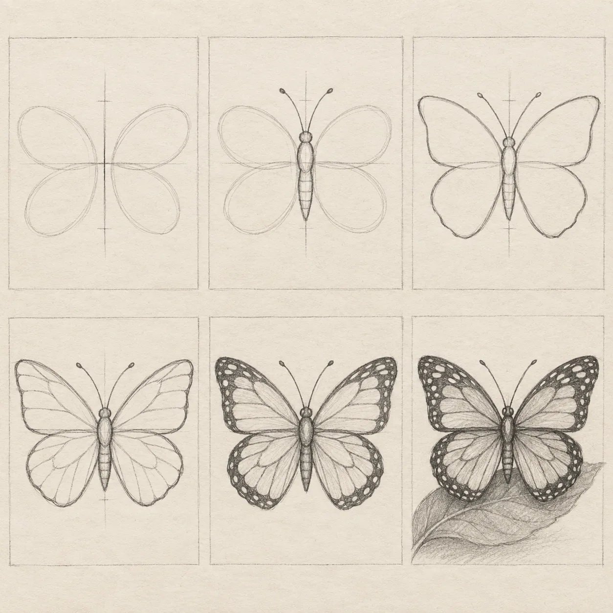 A friendly pencil drawing sequence designed around simple shapes