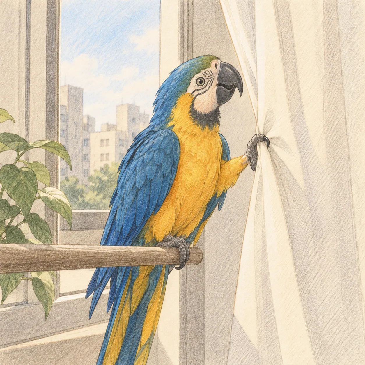 Six pencil sketch panels showing how to draw a bird step by step