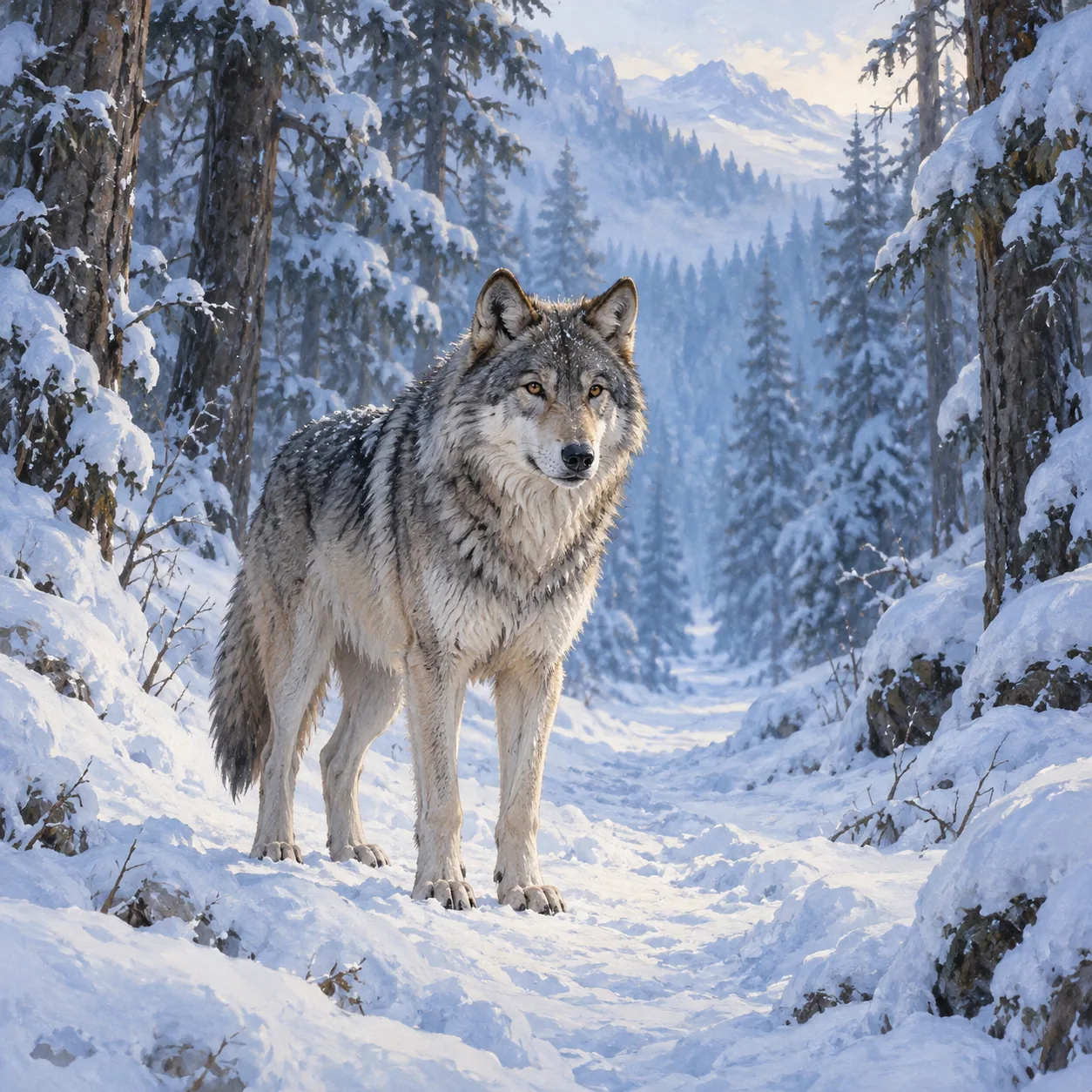 Six pencil sketch panels showing how to draw a wolf step by step